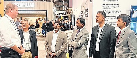 Deputy Chief Minister Mallu Bhatti Vikramarka at the MINExpo 2024 in Las Vegas, the US on Wednesday 