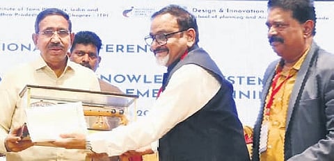 MAUD Minister P Narayana at SPA in Vijayawada on Thursday 