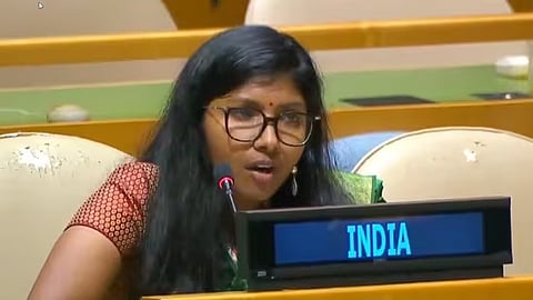 First Secretary in India's permanent mission to the UN Bhavika Mangalanandan