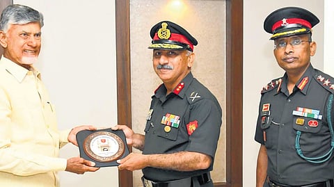GOC of TASA Rakesh Manocha calls on Chief Minister N Chandrababu Naidu 