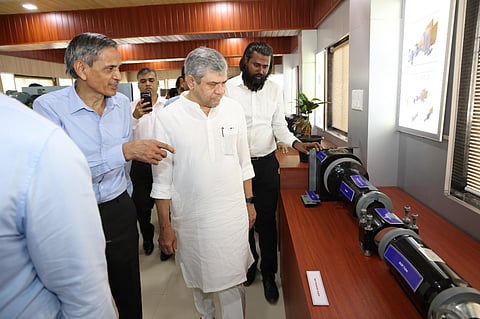 The minister personally demonstrated the use of advanced cleaning equipment, including a Dyson vacuum cleaner used in the "14-Minute Miracle" cleaning process of the Vande Bharat Express.
