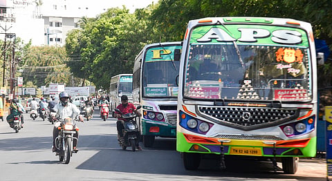 Image of private buses used for representational purposes only