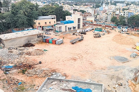 BMRCL will hand over the land above the Shivajinagar underground Metro station 
to the government after the station work is completed 