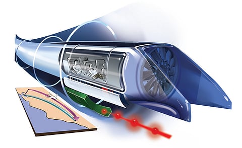 Representative image of TuTr Hyperloop, a deep tech startup incubated at IIT Madras