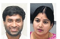 NTR District YSRC President Devineni Avinash and Vijayawada Mayor Rayana Bhagyalakshmi 