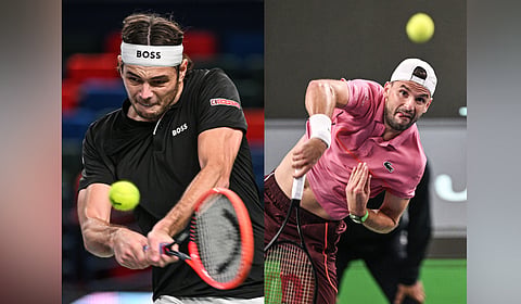 Taylor Fritz (left) and Grigor Dimitrov