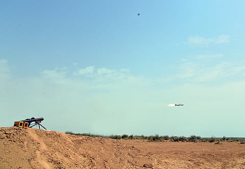 Representational image of Indian Army DRDO ATGM test in
April