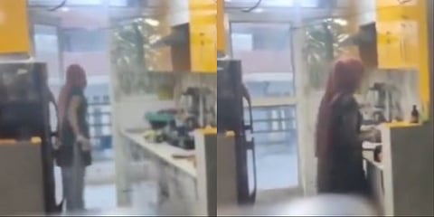 The video recorded by the house owner shows the maid mixing urine in the dough used for masking roti. 