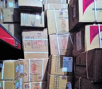 Gloves allegedly hoarded in the warehouse 