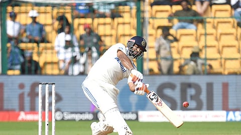 Rishabh Pant during the test match between New Zealand and India 