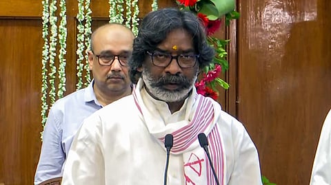 Jharkhand Mukti Morcha leader and Jharkhand Chief Minister Hemant Soren.