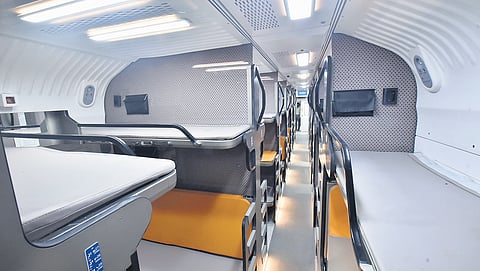 Inside view of Vande Bharat sleeper coach