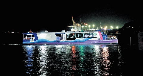 Thursday’s final Water Metro service from Fort Kochi returns to High Court 
terminal 