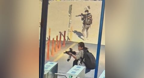 The two terrorist firing at people 