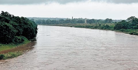 Swelling Budhabalanga river at Poda Astia near Baripada 