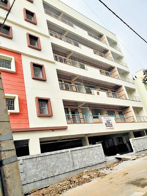 The 20-unit illegal building in Mallathahalli that was constructed on a fake building plan