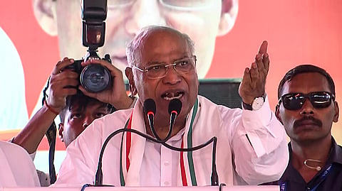 Congress president Mallikarjun Kharge.