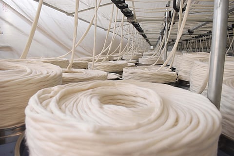 Pictures of Yarns at Spinning mills in Coimbatore