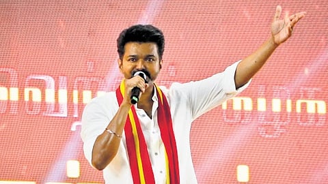 Tamilaga Vetri Kazhagam Chief and actor Vijay 