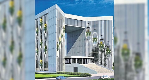 An artist’s impression of the library to come up in Coimbatore 