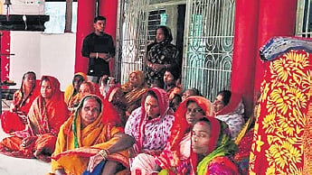 The women accused  the temple priests and some people from upper caste of preventing them from offering milk to the deity at Siddheswari Ramachandi temple 