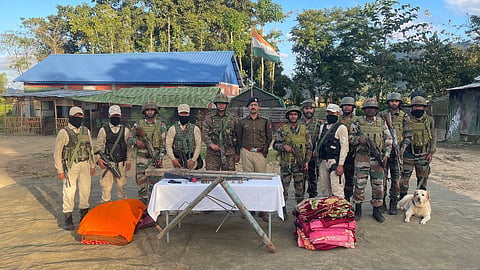 Security forces seize arms, ammunition.