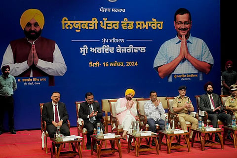 AAP national convenor, Arvind Kejriwal, today hailed Punjab as a role model for the nation by creating government job opportunities for the youth in every village.  