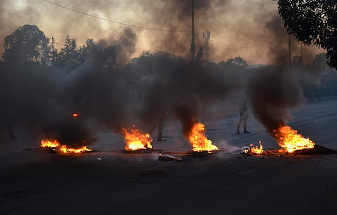 Massive protests in Manipur’s Imphal Valley.