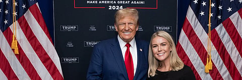 Karoline Leavitt with U.S President-elect Donald Trump