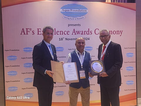 Dr Sandeep Singhal, Managing Director, UJVN Limited, honored with "Aqua Foundation Excellence Award 2024"