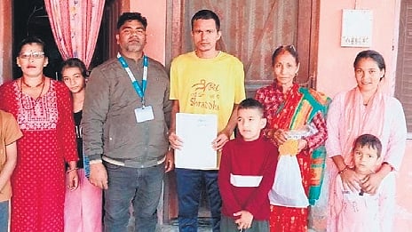 Uttam Bahadur Singh, a Nepalese man missing for four years, was reunited with his family in Nepal. 