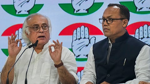 Senior Congress leader Jairam Ramesh and Manipur Congress President K. Meghachandra. 
