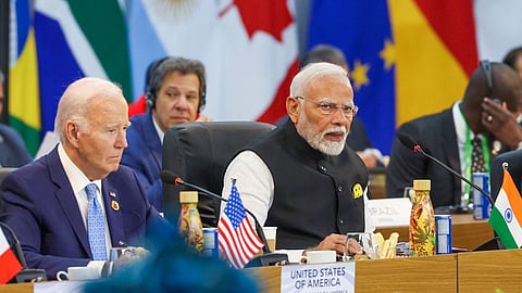 Prime Minister Narendra Modi at the G20 Summit in Rio de Janerio.