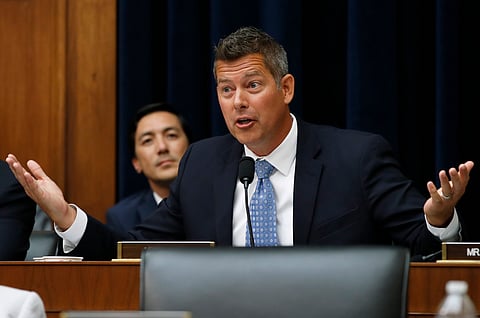 Rep. Sean Duffy, R-Wis., speaks during a hearing July 18, 2018, on Capitol Hill in Washington. President-elect Donald Trump has nominated Duffy to be Transportation Secretary. 