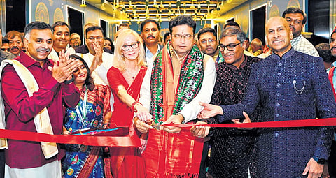 Industries Minister D Sridhar Babu inaugurates the first Global Capability Centre (GCC) of US-based Evernorth Health Services in Hyderabad on Tuesday