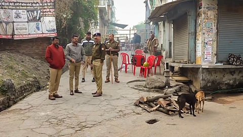 Police personnel continue to keep vigil two days after violence broke out during a court-ordered survey of a Mughal-era mosque, in Sambhal district of Uttar Pradesh.