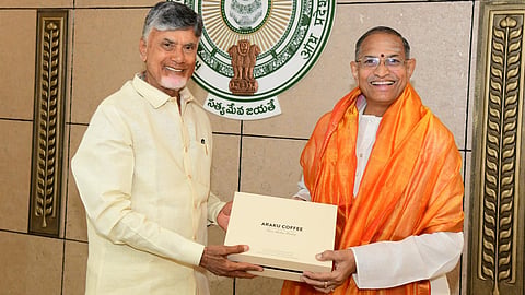 Advisor to the government Chaganti Koteswarao met CM Nara Chandrababu Naidu on Monday.