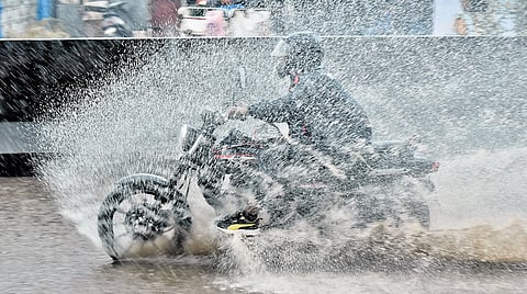 Rain lashed Chennai on Tuesday as the deep depression is likely to develop into a cyclonic storm that may impact TN coastal regions over next two days 