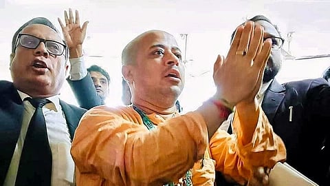 Spokesperson of the Bangladesh Sammilit Sanatan Jagran Jote, Chinmoy Krishna Das.