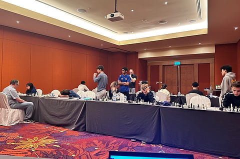 Boris Gelfand, the challenger in the 2012 World Championship match against Viswanathan Anand, was about to participate in a 10-game simultaneous exhibition.