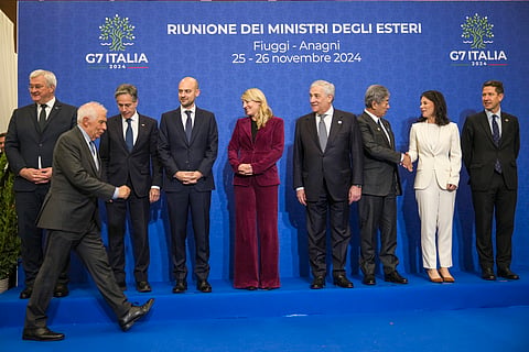 Photo taken at the G7 of foreign Ministers in Fiuggi