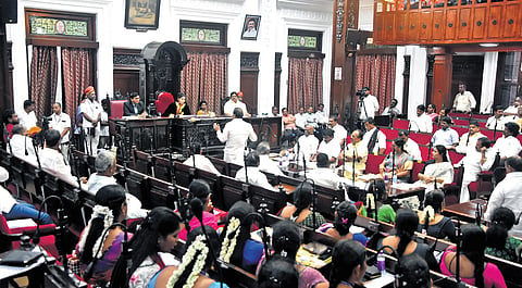 Greater Chennai corporation council meeting held at Rippon building on Thursday 