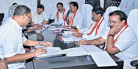 Endowments Minister Anam Ramanarayana Reddy held a review meeting 