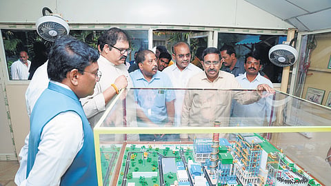 MAUD Minister P Narayana, Swachha Andhra Corporation Chairman K Pattabhi Ram visited Jindal waste-to-energy plant in Kondaveedu on Tuesday 