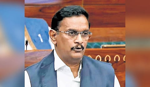 Vijayawada MP Kesineni Sivanath speaks in the Lok Sabha.