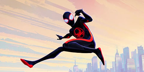 A still from the Spider-Verse movie