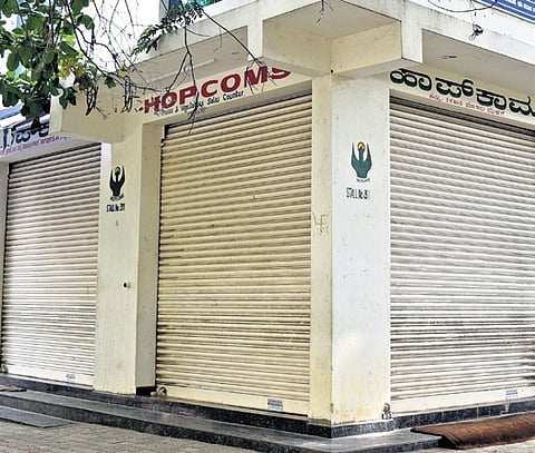 An outlet of Hopcoms that was shut down in Bengaluru