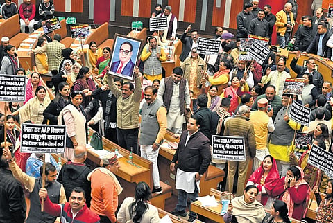The MCD house meeting descended into chaos on Thursday 