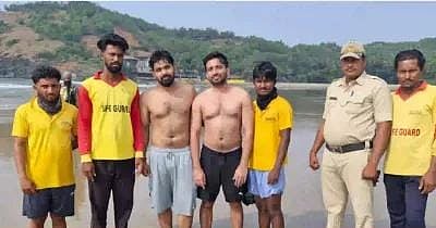 Lifeguards at the beach. 