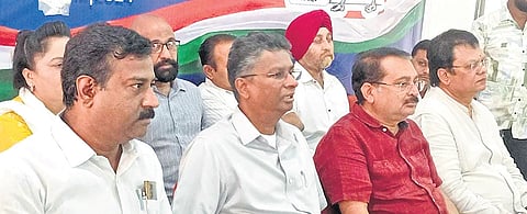 PWD Minister Satish Jarkiholi at a press conference in Belagavi on Saturday